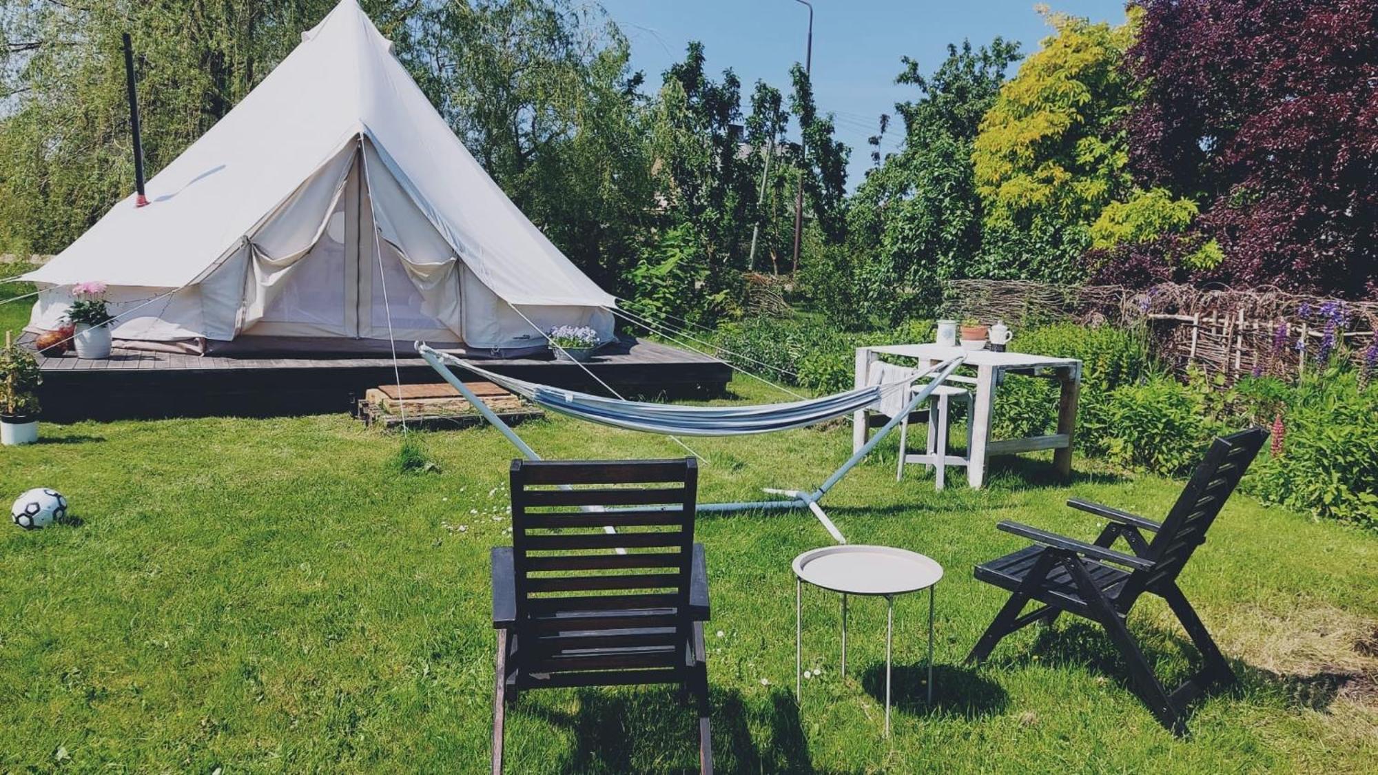 Glamping Belltent In Розкішний намет Салацгрива
